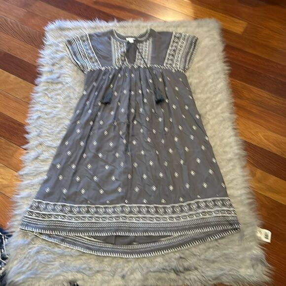 Sundance aura embroidered gray tunic boho embellished dress‎ - Picture 1 of 7